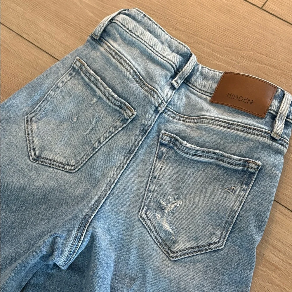 Blue Flare Wide Leg hidden jeans - Picture 3 of 6